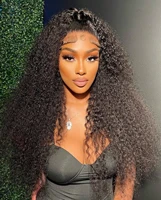 Perruques Lace Front Bouclées Crépues de 42 Pouces en Cheveux Humains 13x6 13x4, Perruque Jerry Curly en Cheveux Humains pour Femmes avec Baby Hair 3