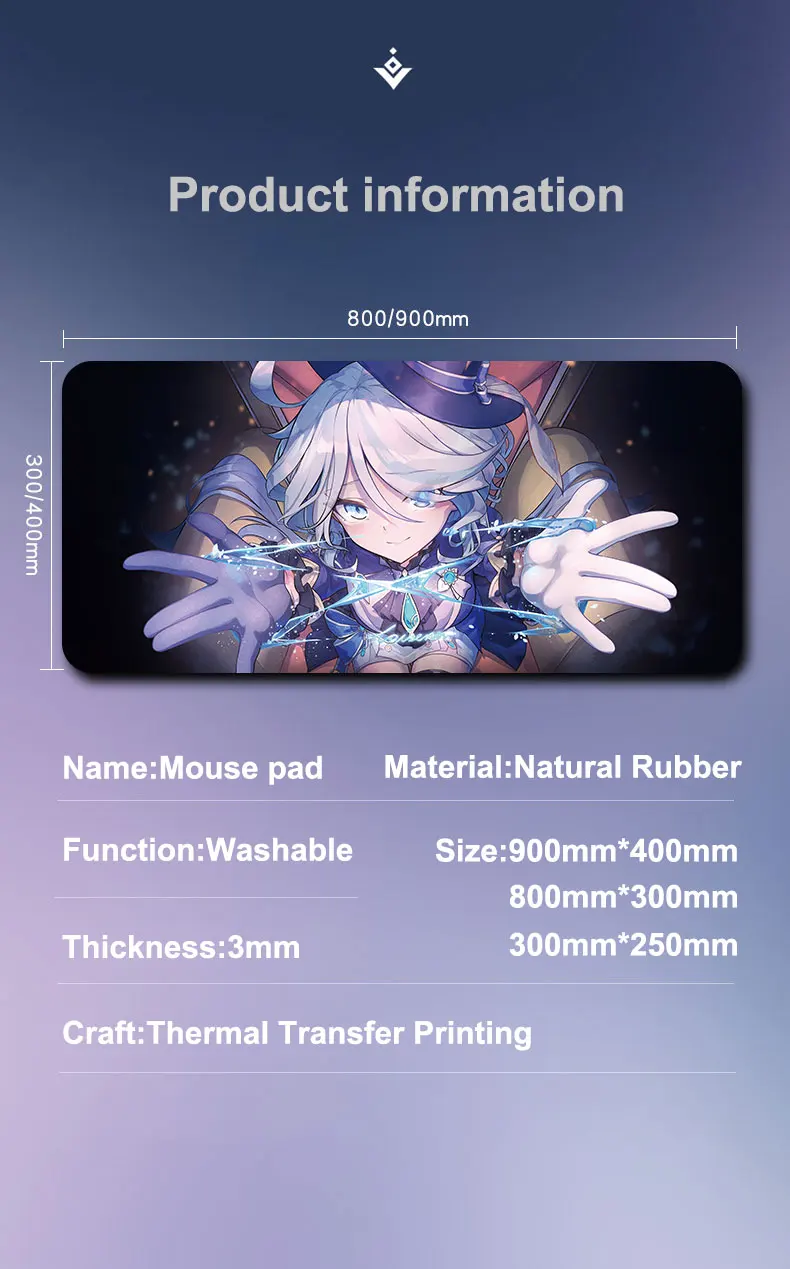 Tapis De Souris Genshin Impact – Petit Tapis De Bureau HD – Cadeau Fan – Modèle #64