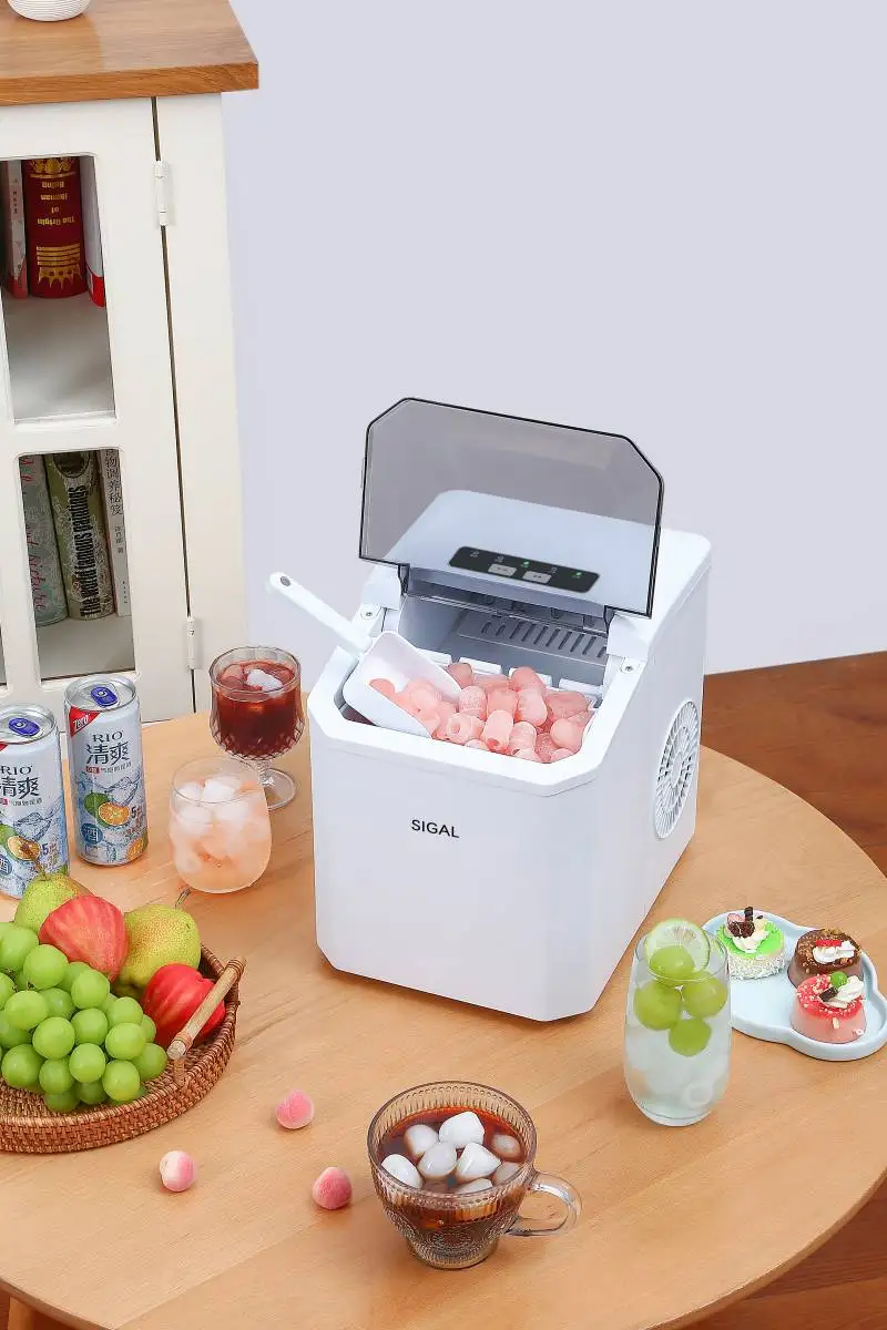 Countertop Ice Maker Machine Portable Ice Makers Countertop Make 12kg ice in 24 hrs Cube Ready in 6-13 Mins