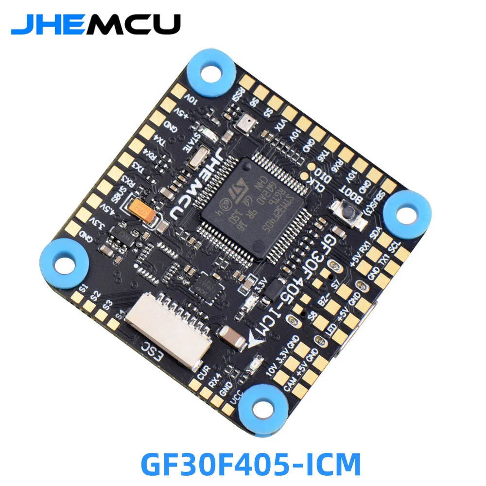 

JHEMCU GF30F405-ICM Baro OSD BalckBox 5V 10V Dual BEC F405 Flight Controller 3-8S 30X30mm for RC FPV Freestyle Drone Parts