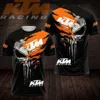 New trendy distinctive design comfortable lightweight motorcycle off-road riding 3D printed KTM short sleeved sport T-shirt 2