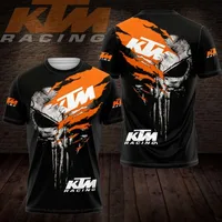 New trendy distinctive design comfortable lightweight motorcycle off-road riding 3D printed KTM short sleeved sport T-shirt 2