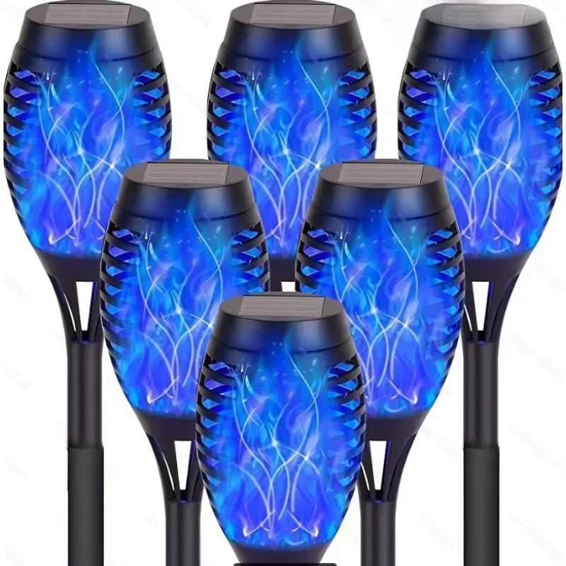 12LED Solar Flame Torch Lights Flickering Light Waterproof Garden Decoration Outdoor Lawn Path Yard Patio Floor Lamps