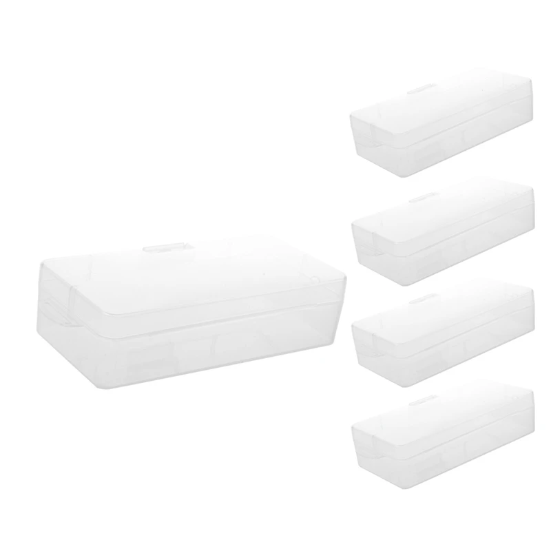 

5X Clear Plastic Jewelry Rectangle Case Box Holder Container 18Cm X 8.5Cm X 4.5Cm
