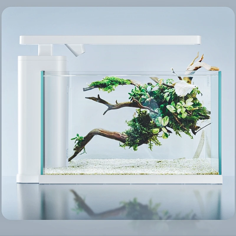 

Ecological Fish Tank Change Water Super White Desktop Cylinder Small Desktop Glass Cylinder Bare Cylinder Side Filter