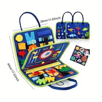 Busy Board Toy Develop Fine Motor Skills & Educational Puzzle Sensory Development - Perfect Travel Toy For Planes & Cars 2