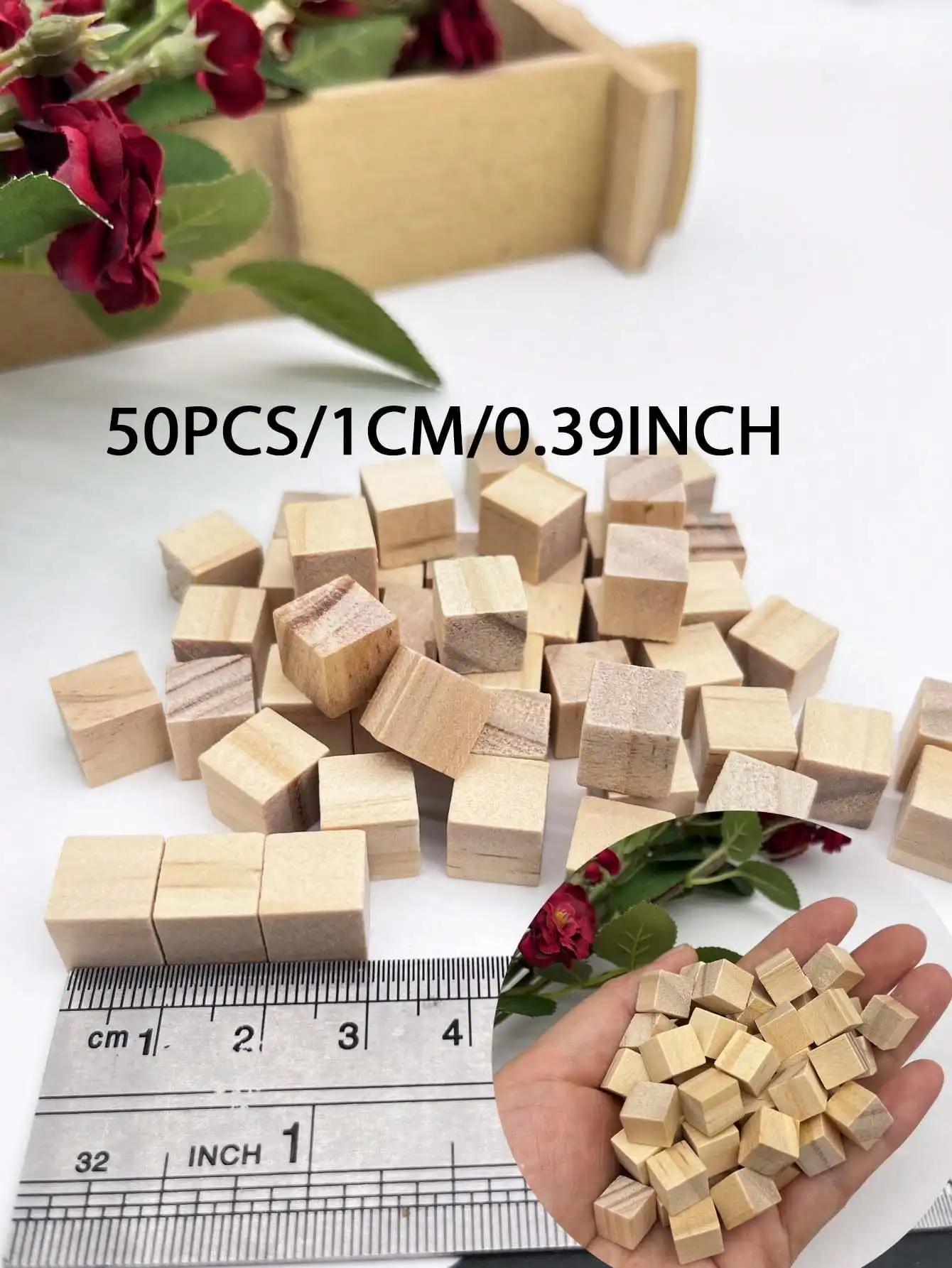 Various Sized Unfinished Wooden Blocks for DIY Crafting and Home Decor