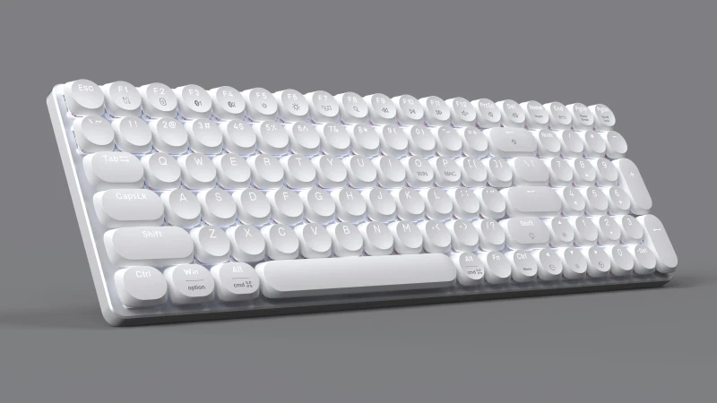 ECHOME-Teclado Mecânico Sem Fio, Ultra Fino, Perfil