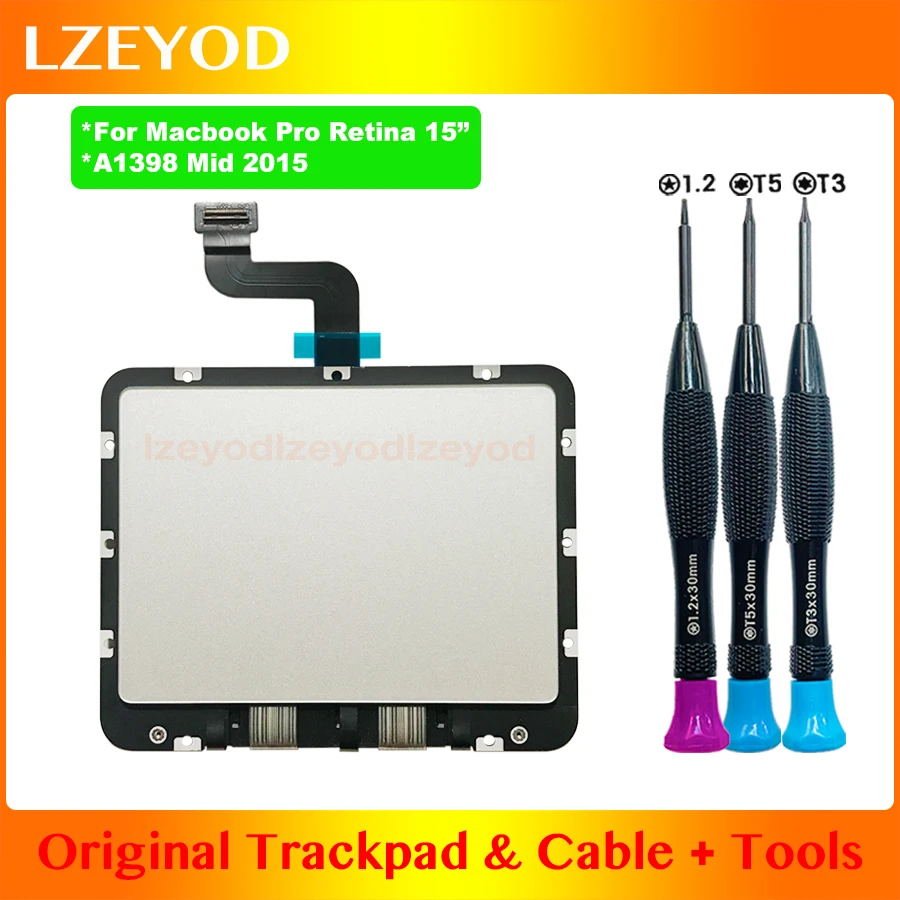Original A1398 Touchpad With Cable With Tools For Apple Macbook Pro Retina 15" A1398 Trackpad Cable MJLQ2 MJLT2 2015 Year