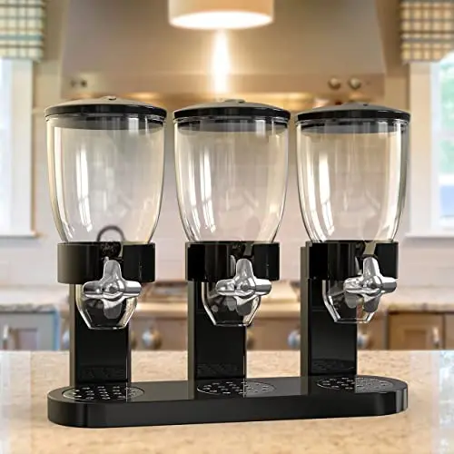 Dispensador Triple de Cereal y Alimentos Secos
