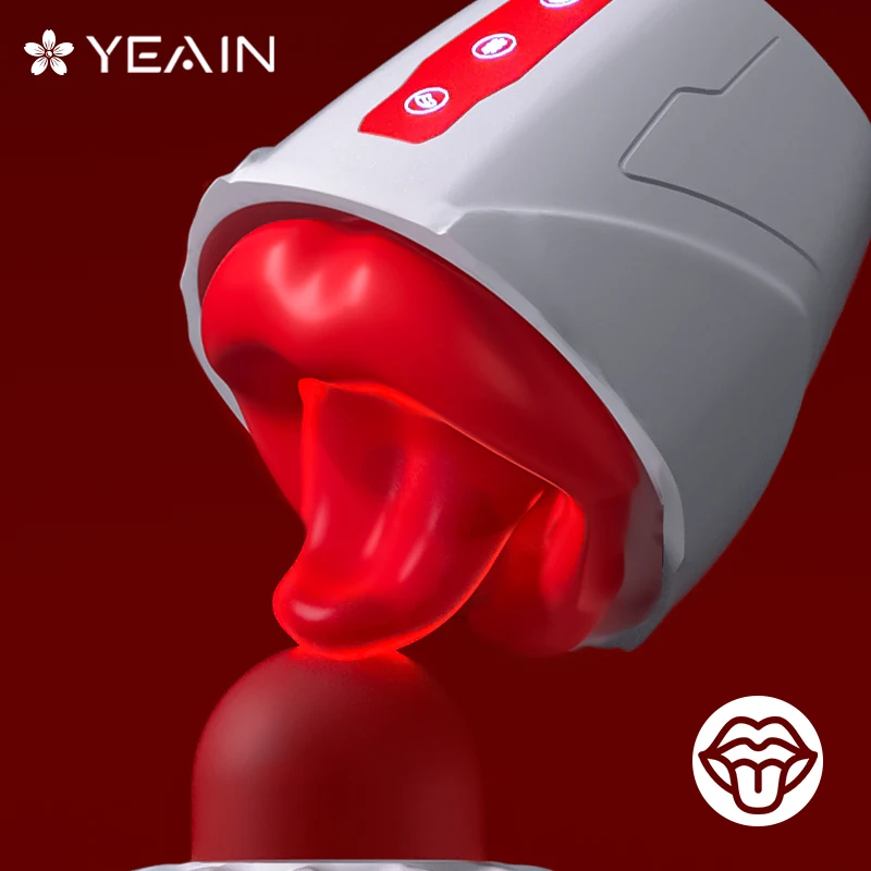 Men Automatic Masturbation Cup Adult Sex Toy Licking Sucking Vibrating Penis Trainer Heated Masturbator for Male Anal Sexmachine male masturbation toys