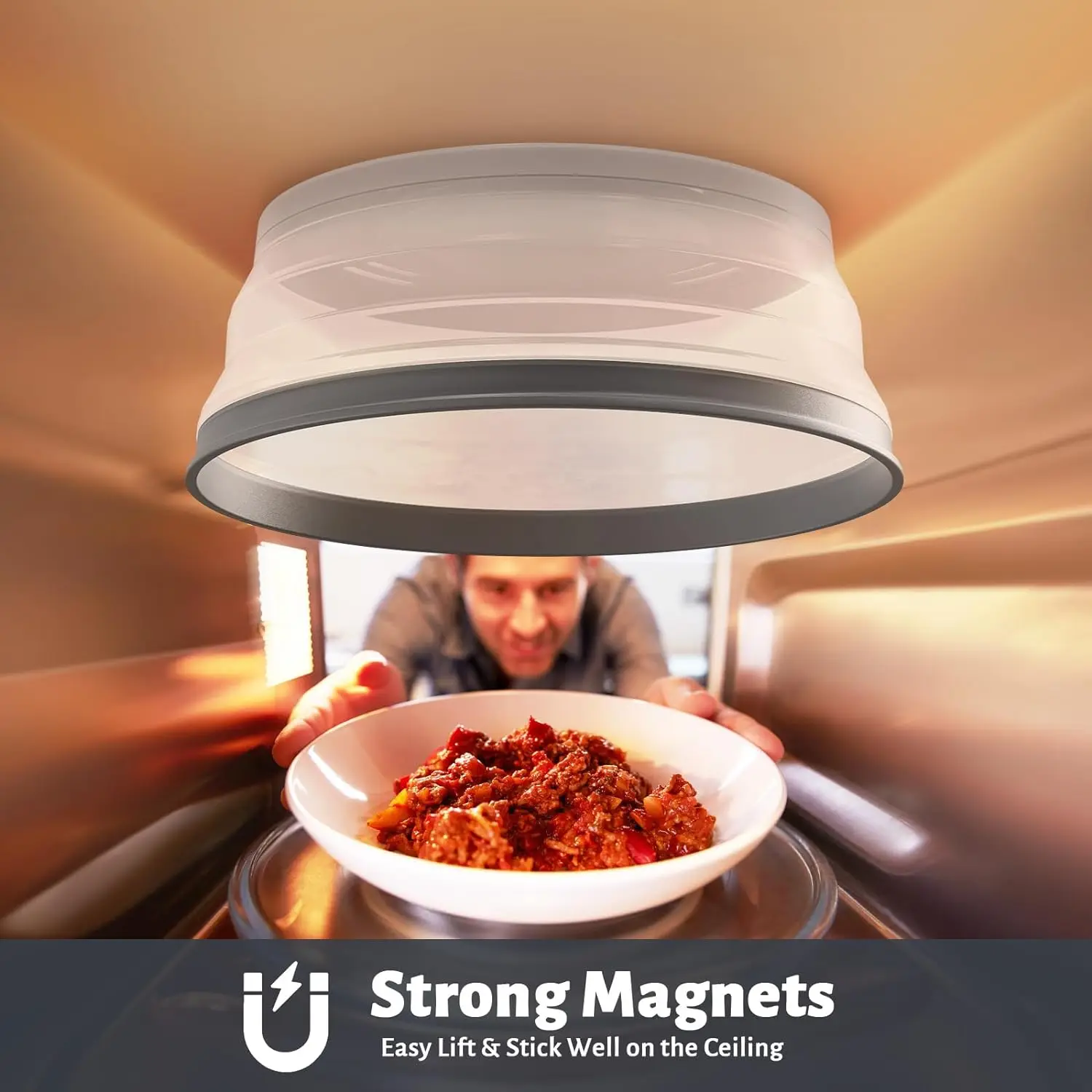 wholesale magnetic microwave splatter lid with