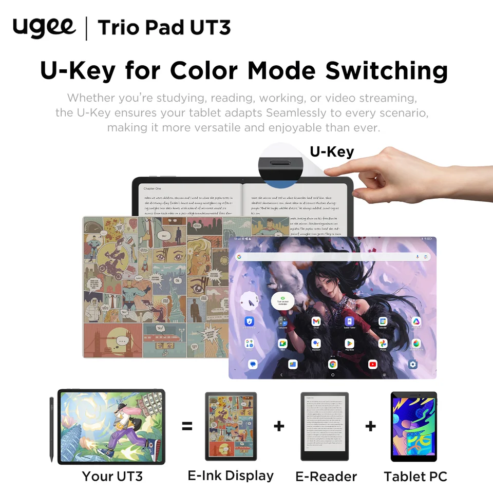UGEE UT3 Fun Drawing Pad 14,25 polegadas 2400*1600 Resolução
