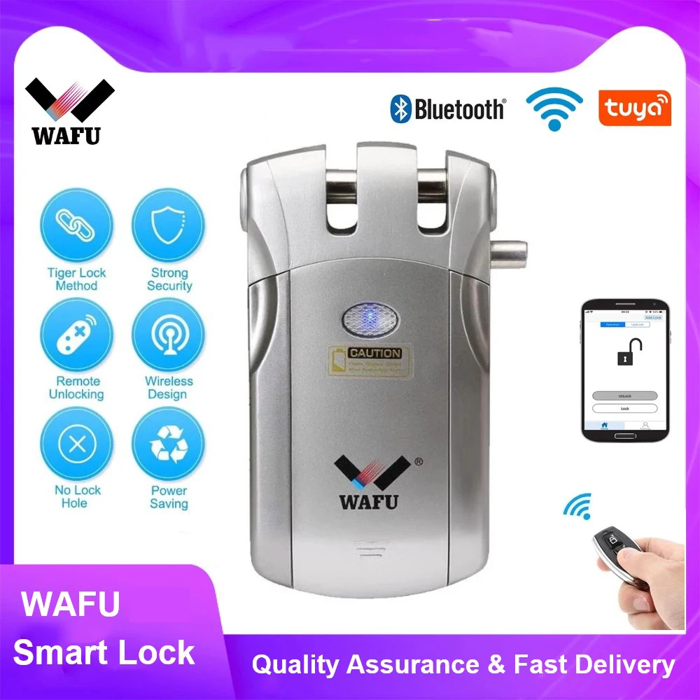 

Беспроводной дверной замок Wafu 010 с Wi-Fi, Bluetooth, пультом дистанционного управления