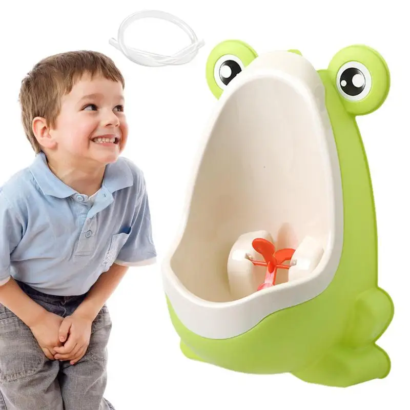 

Kids Urinal Trainer Adjustable Height Potty With Rotating Windmill Boys Pee Training Tool For Home Hotel Kindergarten Amusement