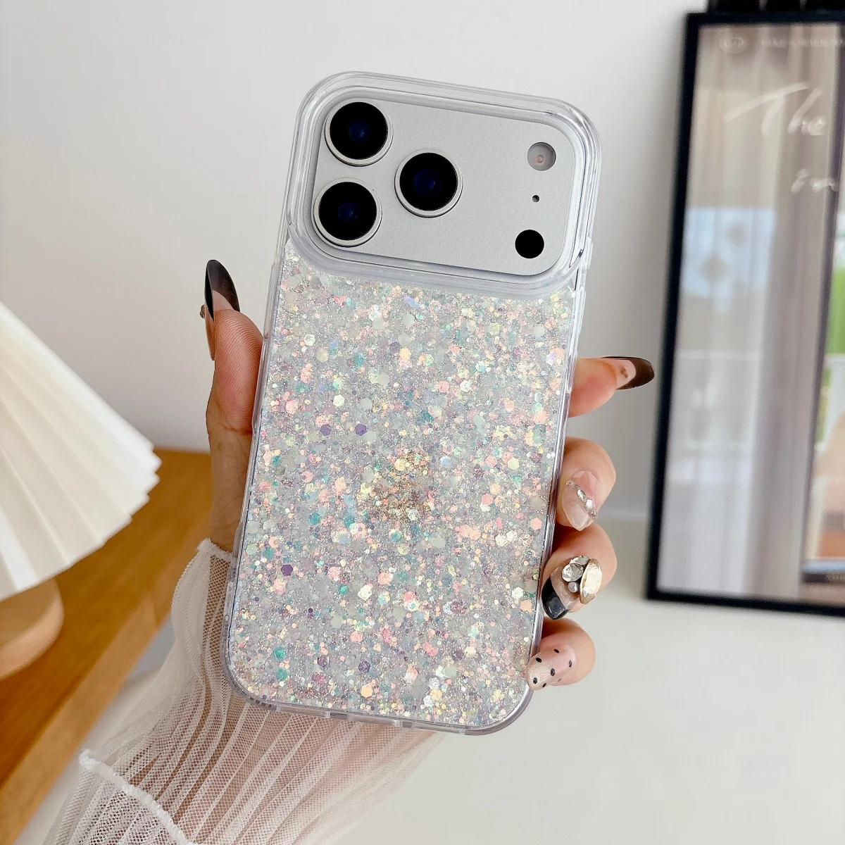 Elegant Bling Glitter Sequins Phone Case with Soft Silicone Shiny Finish