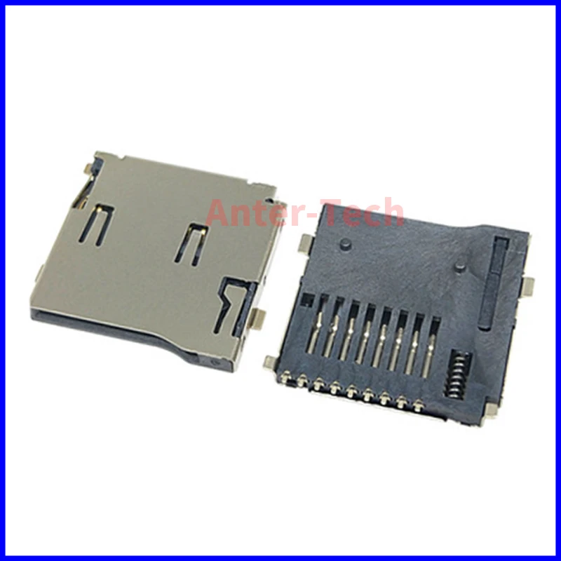 10 pces micro sd cartão soquete slot de plástico conectores tf cartão ...