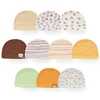 New Born Baby Boy Hats 3/5Pieces Cotton Baby Girls Hats Cartoon 0-6Months Unisex Soft Solid Color Infant Accessories 1