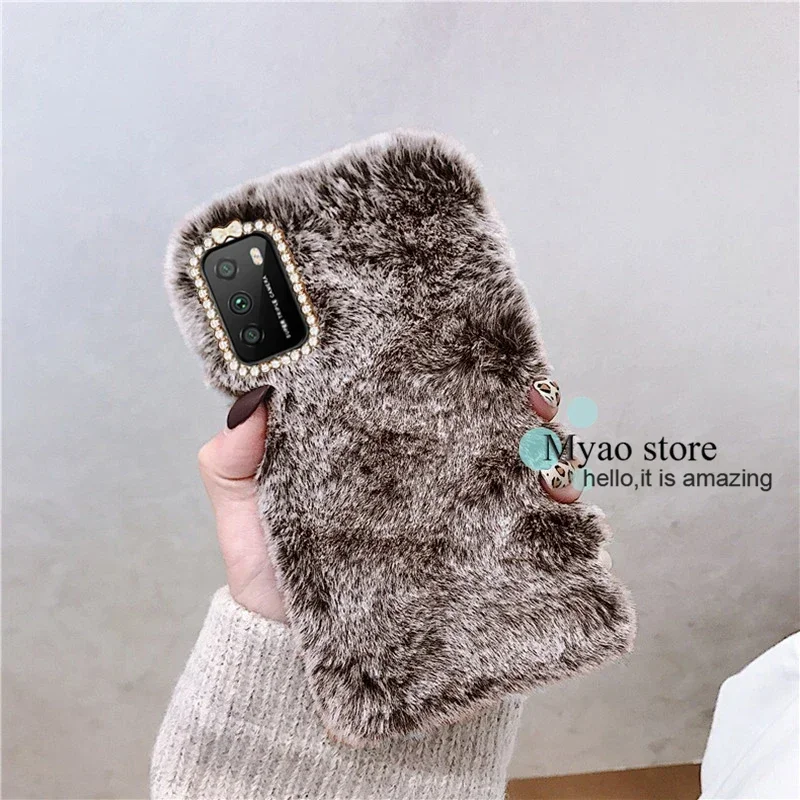 Cartoon Capybara Plush Fur Fluffy Phone Case Cover