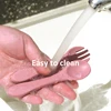 2PCS/Set Silicone Baby Utensils Food Grade Spoon Fork Eating Training Children Tableware Baby Food Accessories Children Cutlery 4
