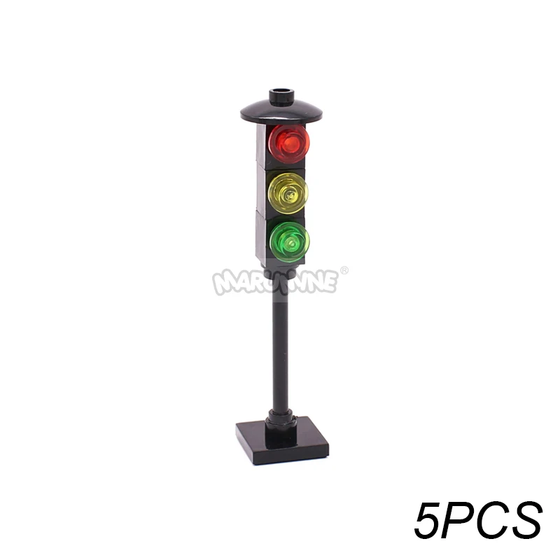 Traffic Road Sign Light & City Street View Building Accessories Kit