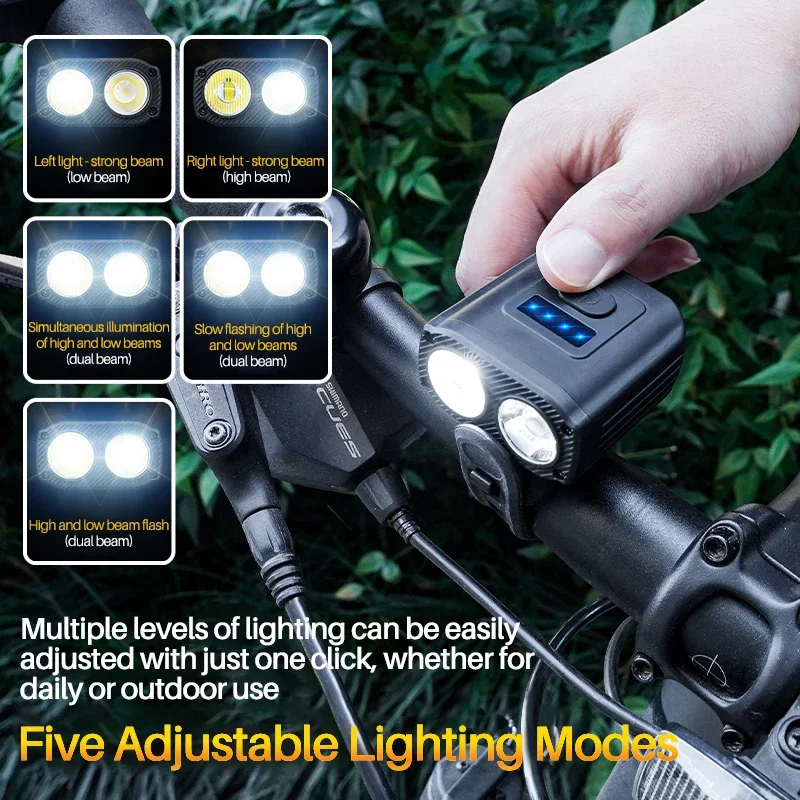 High-Performance Waterproof Bicycle Headlights - 550 Lumens Outdoor Riding Lights