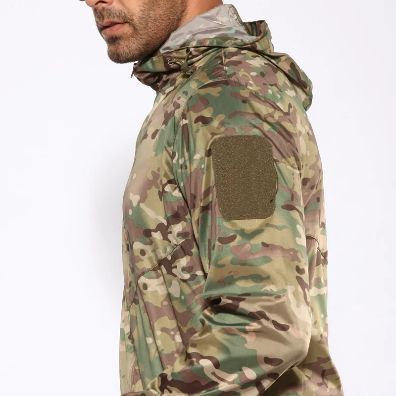 Camouflage Tactical Skin Jackets Men Ultra Light Quick Dry Combat Waterproof Coat Military Summer Fishing Suit Camping Clothing