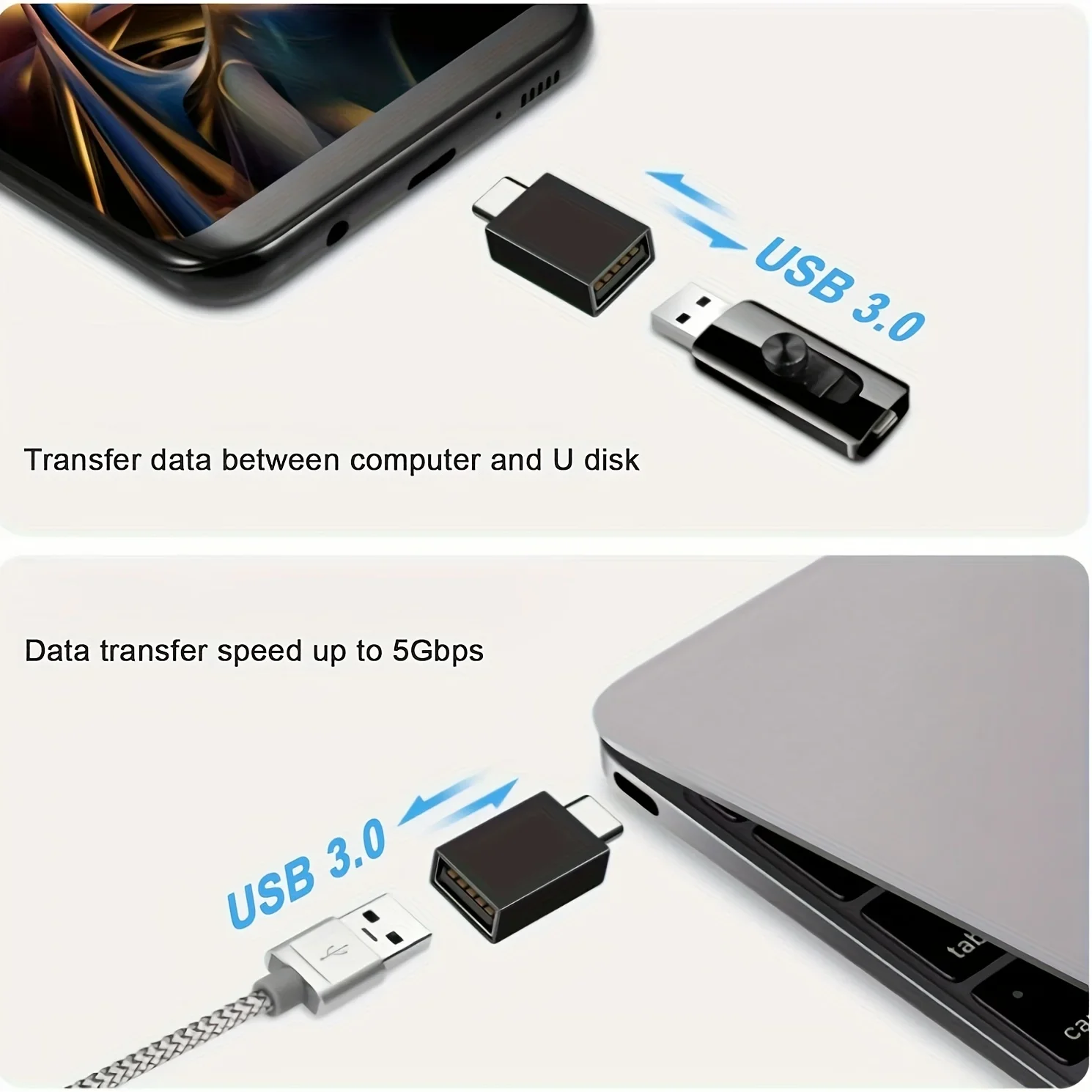 All-in-One USB Adapter Set with PD Fast Charging and OTG Support