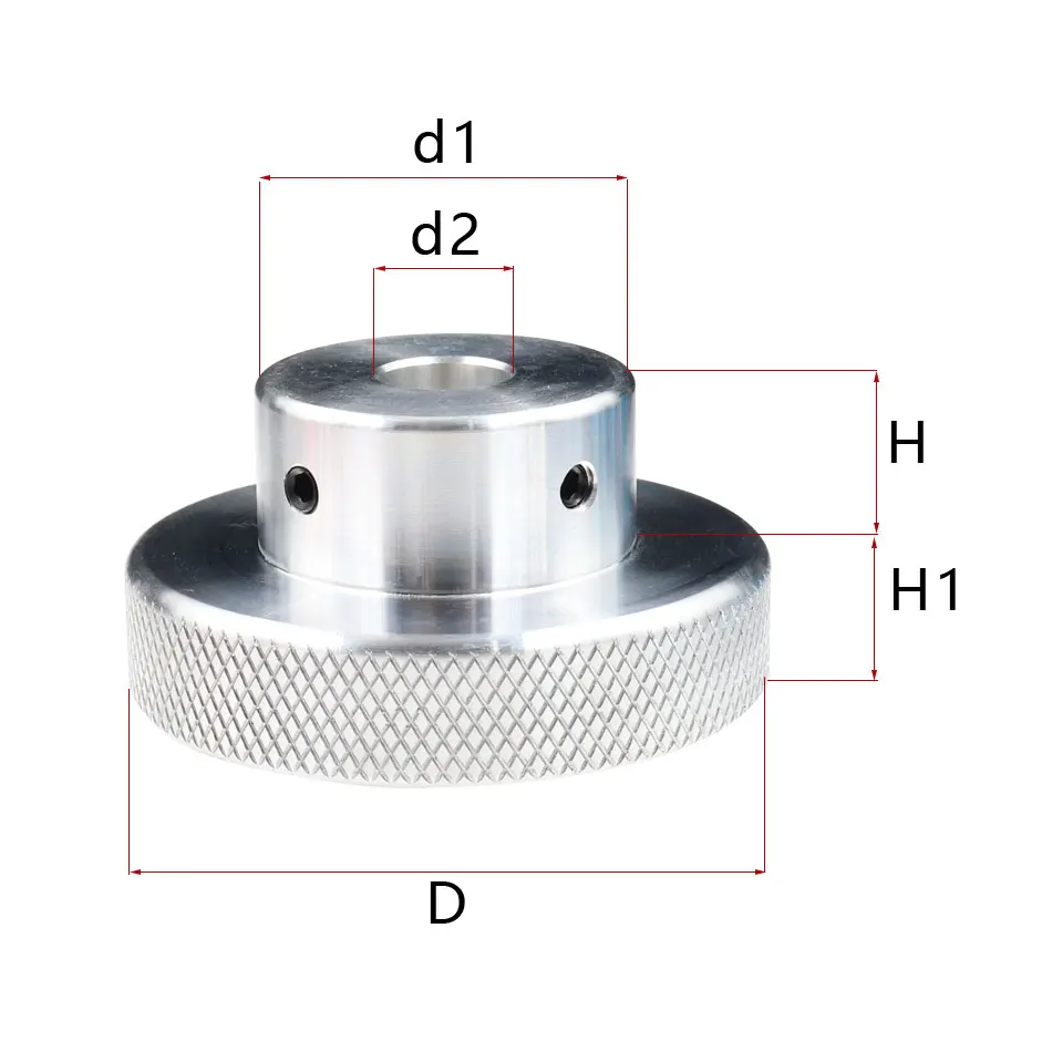 CNC Handwheel Aluminum Alloy Embossed Anodizing Valve Round Light Hole Top Wire Knob