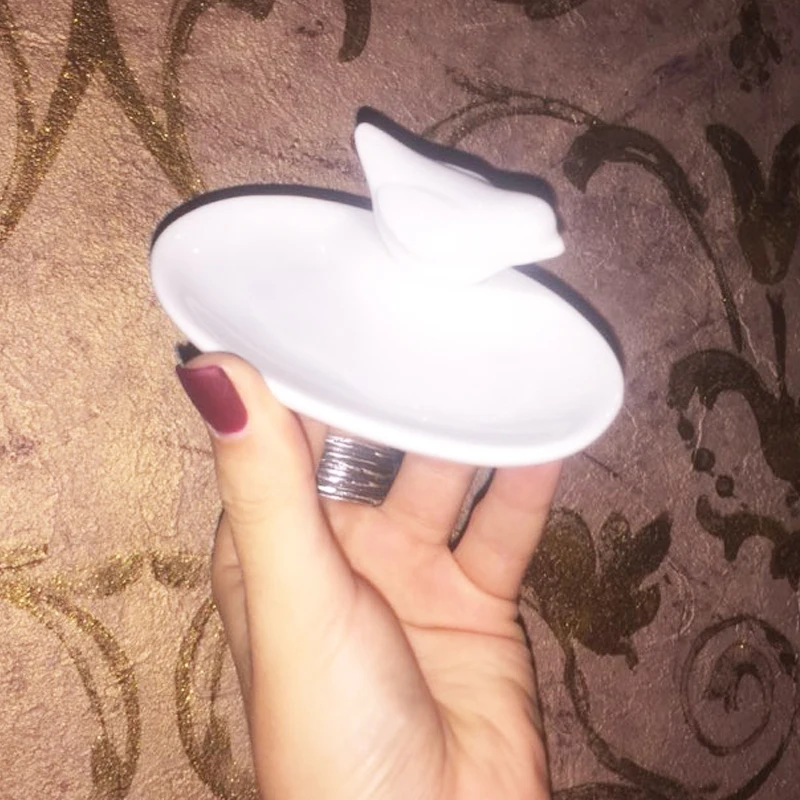 3pcs Zakka cooking tools Mini birdie rabbit deerlet dishes plates Animal pure white ceramic tray Home decoration tableware zl4