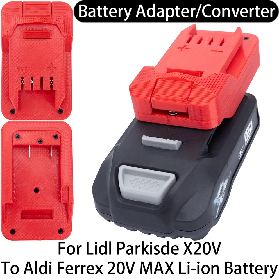 Adattatore Per Batteria Parkside X 20 V, Convertitore Fai Da Te Con Fusibile E Cavo Silicone, Per Utensili A Batteria - 5
