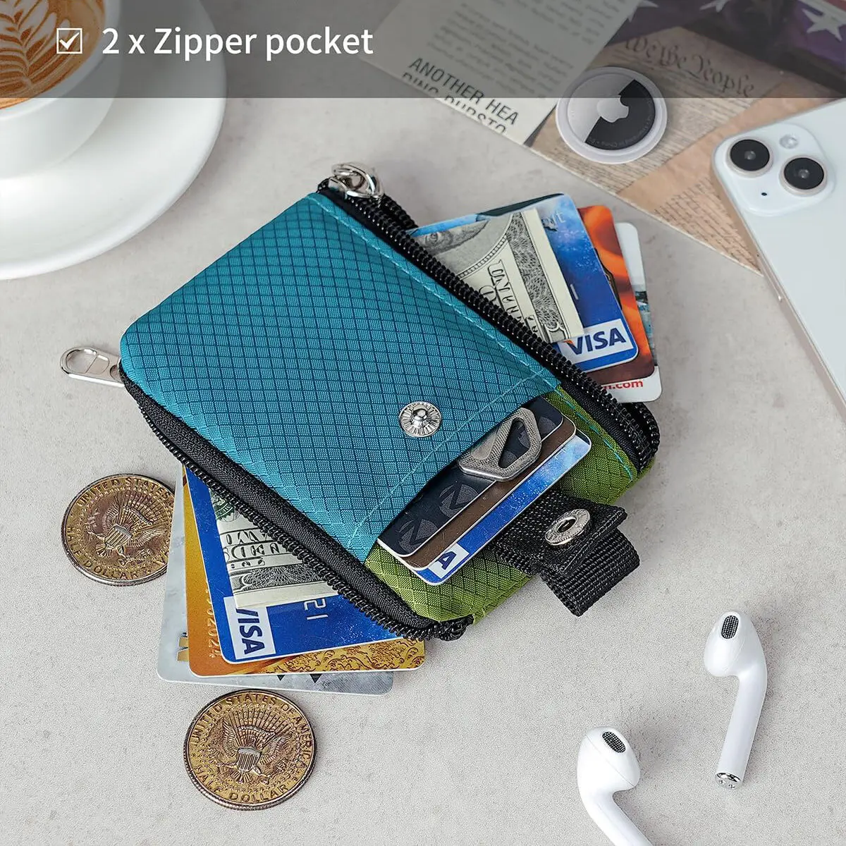 Wallet ID Badge Holder, Waterproof Nylon Zipper Pouch and Lanyard, Student Bus Transfer Cards, Cash Coin Travel Bag, RFID Blocking, wallet card holder, card holder, credit card holder, card wallet