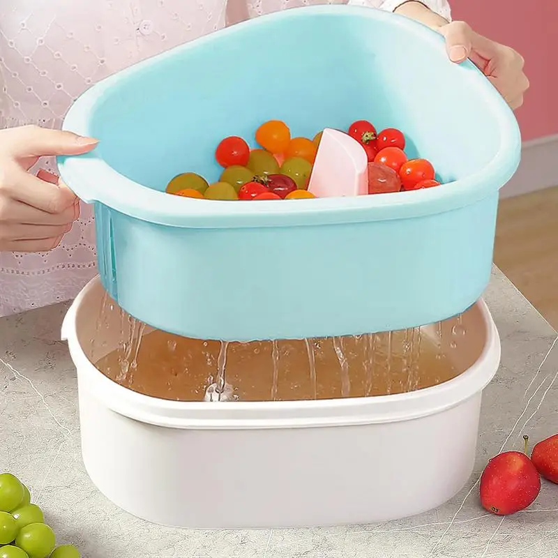 Fruit Cleaning Device Salad Fruit Washer And Self Draining System Multifunctional Vegetable Spinner With Bowl Kitchen Accessory