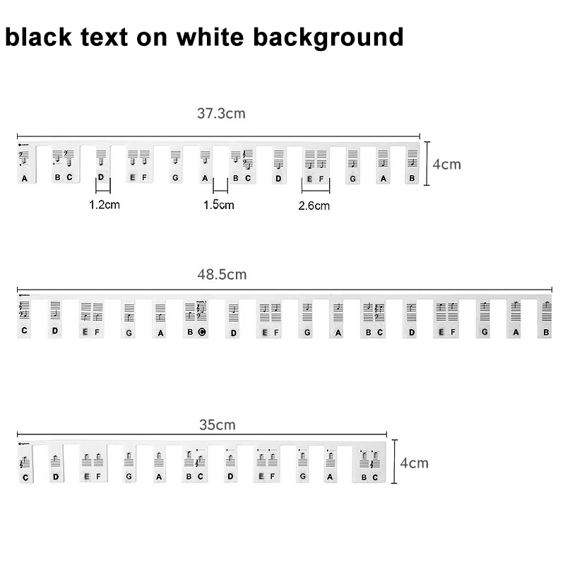 Piano Keyboard Stickers for 88/61 Key, Silicone Removable Piano Keyboard Note Labels for Learning Beginner