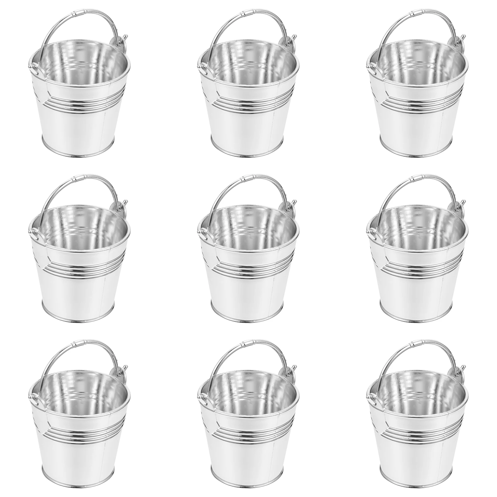 10 Pcs Mini Tin Bucket Mini Pails Metal Brackets Mini Pails Handles