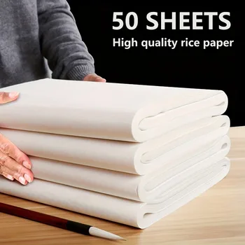 25/50 fogli di carta artistica premium multiuso per pittura, calligrafia, artigianato, carta per esercitazioni di scrittura a penna per principianti