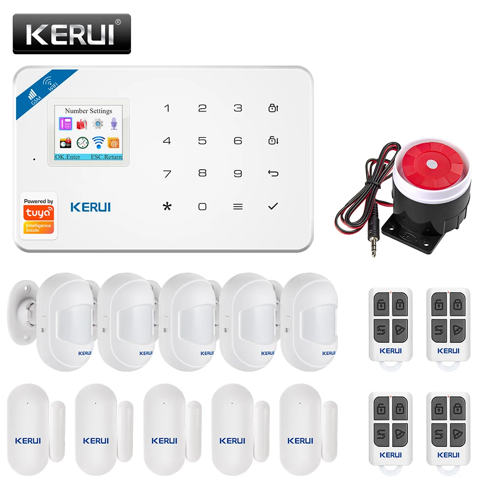 KERUI W18 WIFI Wireless GSM Alarm system Tuya Smart APP Remote Control