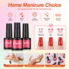 COSCELIA Manicure Set Nail Polish Gel Set with 6W LED Lamp 6 Colors Gel Polish Starter Kit Base Top Coat Manicure Brush Tools 4