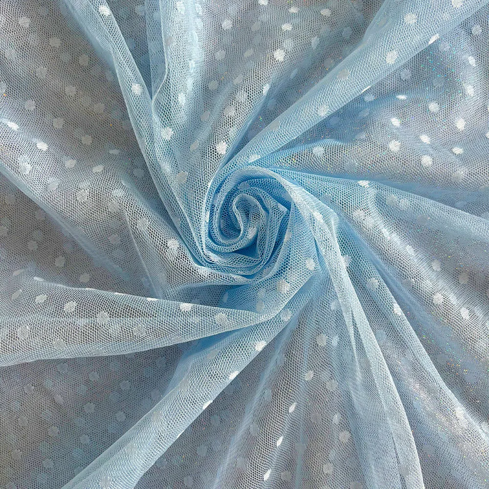 100X150cm Lace Mesh Dot Jacquard Fabric Tulle For Women Dress Clothing DIY Mosquito Polyester Net Patchwork Needlework Materials