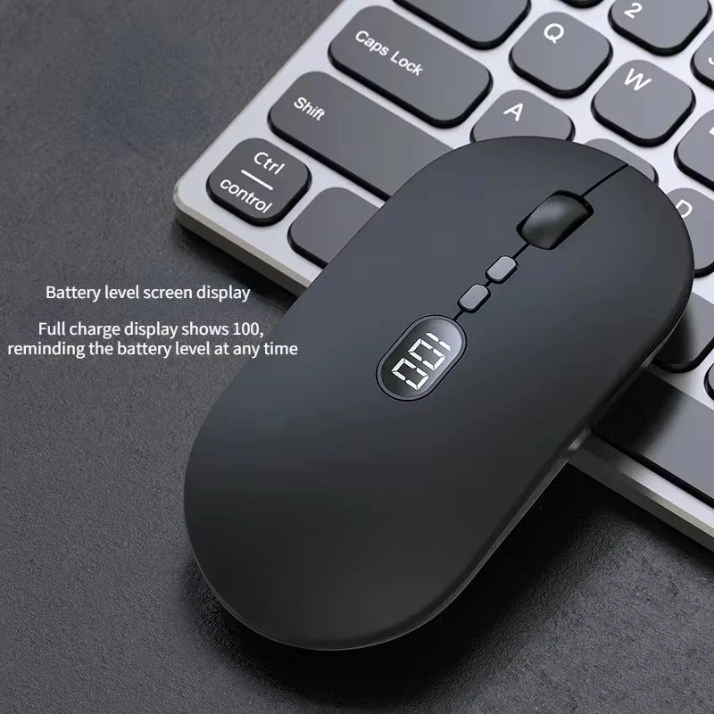 Xiaomi Wireless Computer Mouse for Laptop Battery Level Visible Rechargeable 2.4G Portable USB Dual Modes Mouse Silent Click