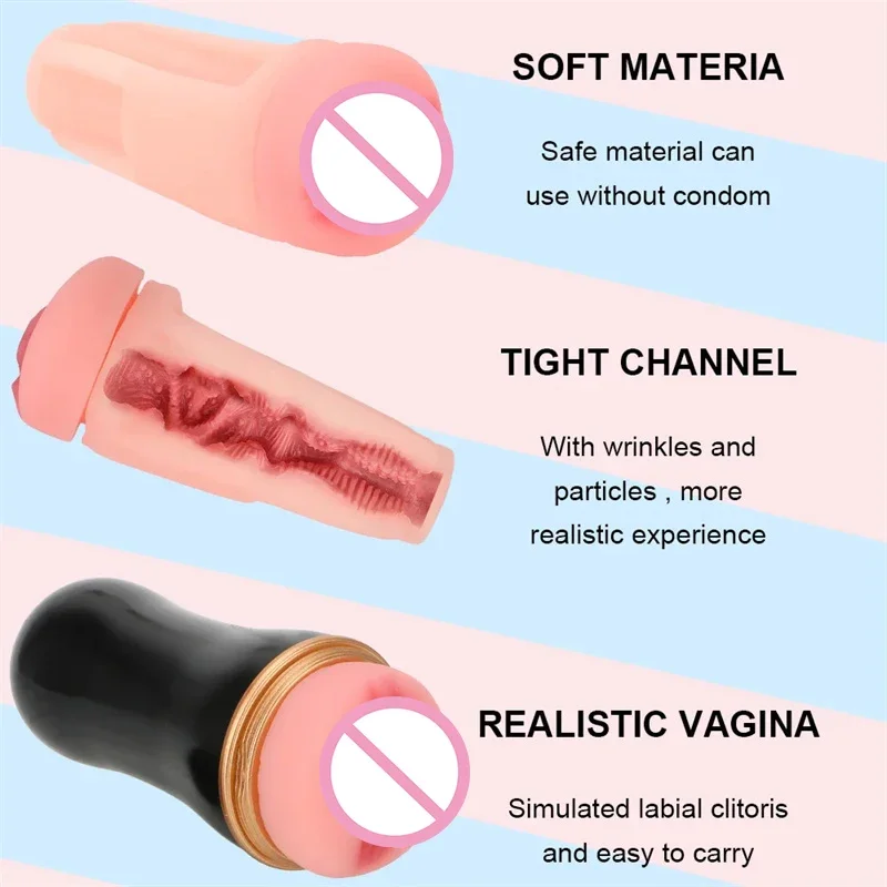 Silicone Pussy Masturbation For Men Electric Mastubator Adult Toys Men Piston Heat Artificial Pussy Vagina Big Men Toys Toys