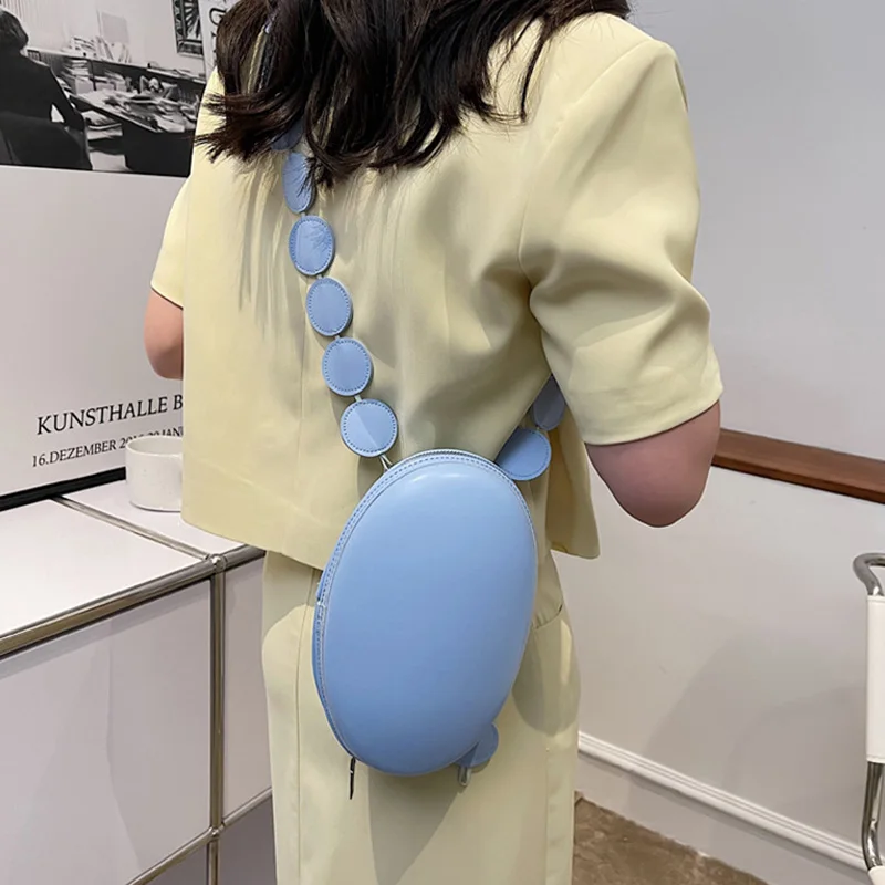Crossbody Bag Women Handbags Brand Women Crossbody Bag Purse Summer Oval Small Shoulder Bags Designer Handbag Solid Color Leather Luxury Crossbody Chest Pack