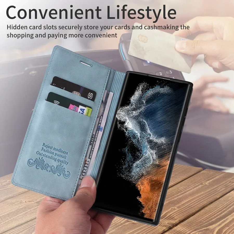 Wallet Skin Feel Flip Leather Phone Case