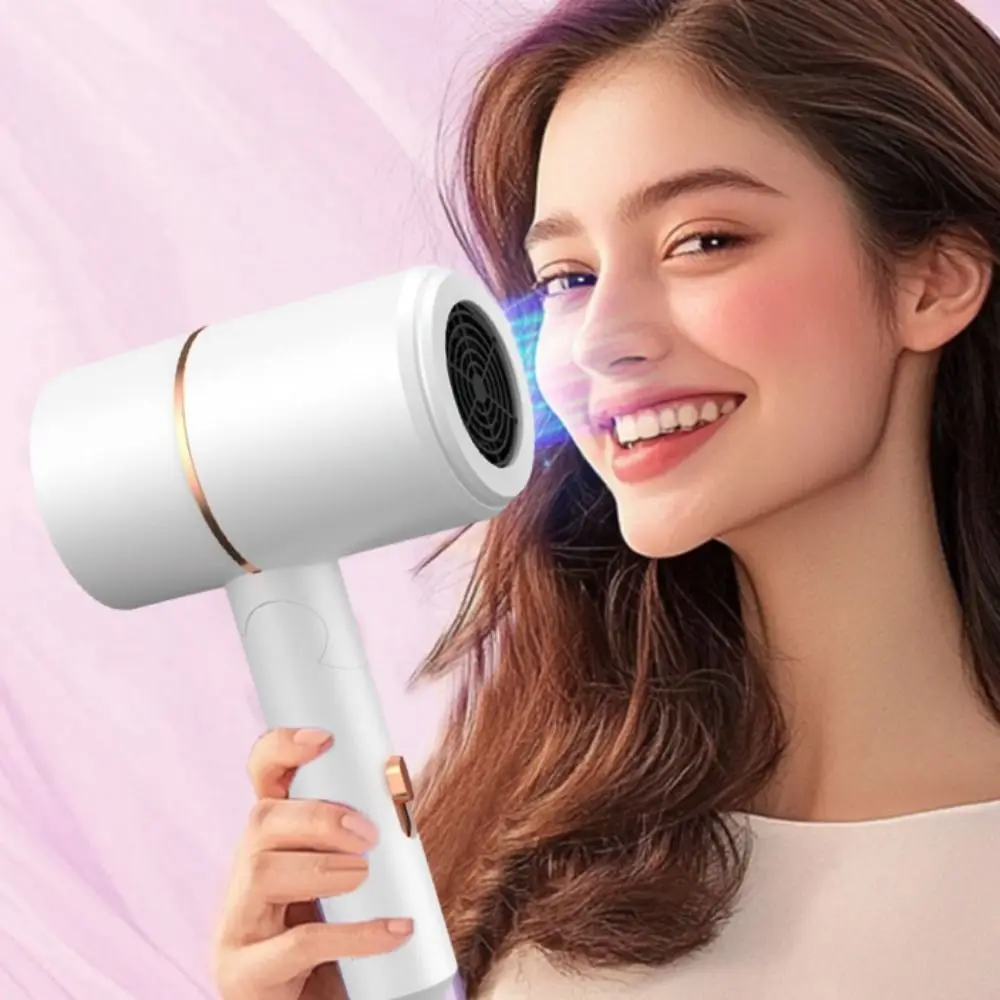 800W Foldable Hair Dryer Space-saving Low Noise Dormitory Hair Dryer Overheat Protection Three-speed Adjustable