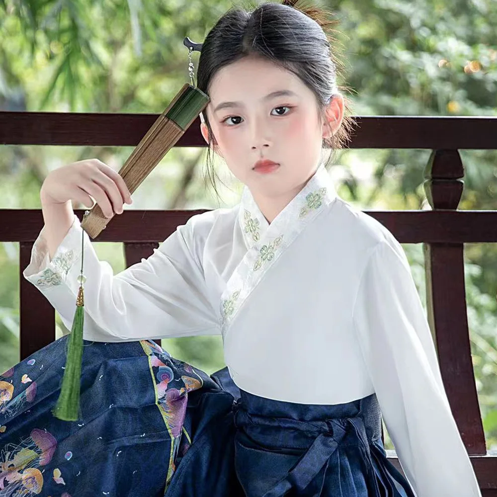 

Ancient Kids Traditional Dresses Chinese Outfit Girls Costume Folk Dance Performance Hanfu Dress for Children