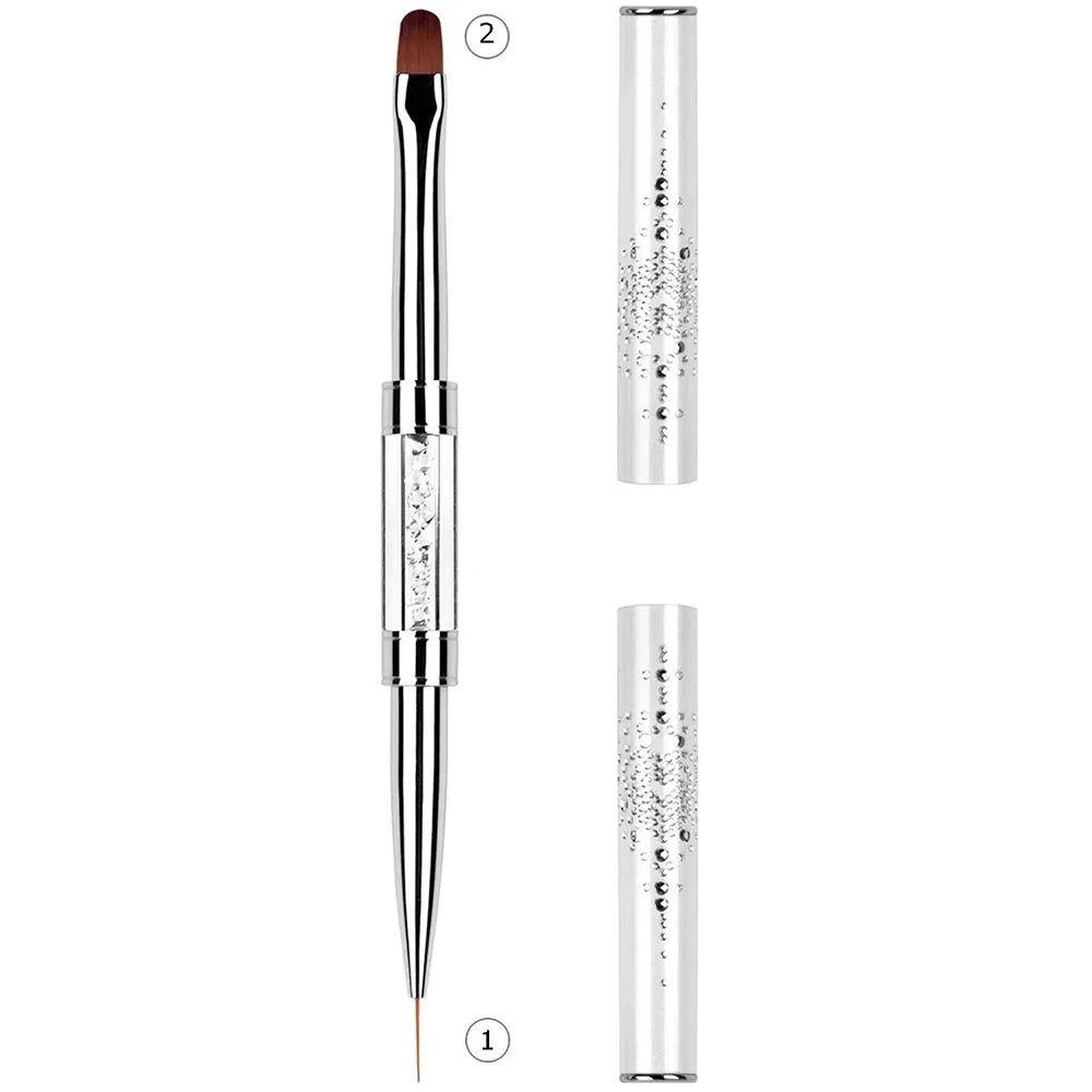 Double-end Nail Pen Brush Glue Phototherapy Pen UV Gel Liner Brush Dual End
