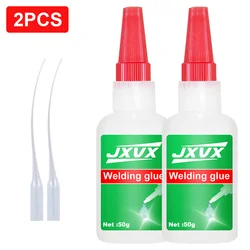 Extra Strength Super Oily Adhesive with Precision Dispenser - Ideal for Resin, Ceramics, Metal, and Glass (50g - 2PCs)
