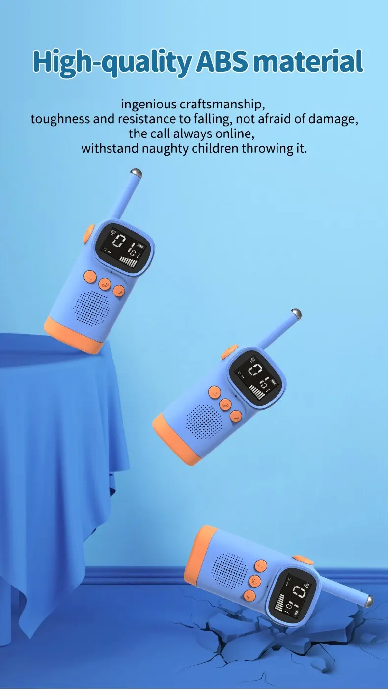 D20 Kids Walkie Talkie Pairs, Gift Toys for Boys and Girls, 8/20/22 Channels