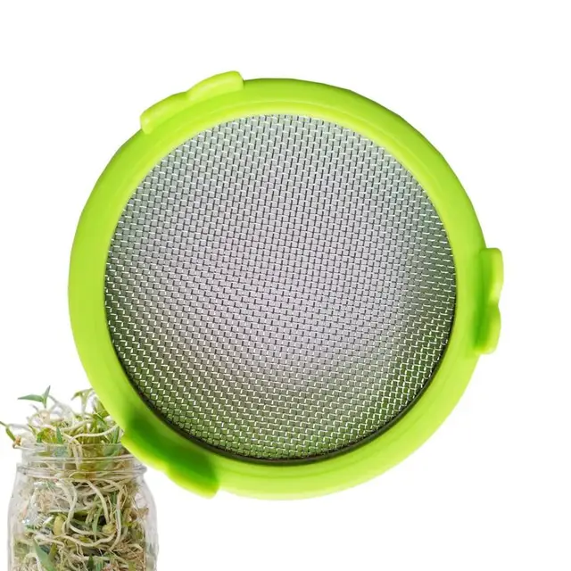 Csírázó Fedél Rozsdamentes Acél Képernyőhálóval Ellátott Széles Szájú Kőműves Edény Szűrő Mikrogreens Termelő Készlet - Image 3