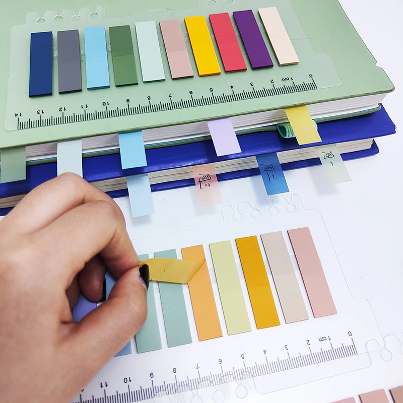 KindFuny 1200pcs Sticky Index Page Markers Colored Book Tabs Sticky Notes Page Flags Index Tabs Annotation Tabs Label Stickers 4